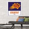 Trends International NBA Phoenix Suns - Logo 21 Wall Poster, 22.375" x 34", White Framed Version view 2