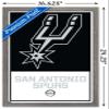 Trends International NBA San Antonio Spurs - Logo 21 Wall Poster, 14.725" x 22.375", Barnwood Framed Version view 3