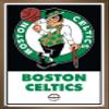 Trends International NBA Boston Celtics - Logo 21 Wall Poster, 14.725" x 22.375", Bronze Framed Version view 1