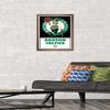 Trends International NBA Boston Celtics - Logo 21 Wall Poster, 14.725" x 22.375", Bronze Framed Version view 2