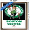 Trends International NBA Boston Celtics - Logo 21 Wall Poster, 14.725" x 22.375", Bronze Framed Version view 3