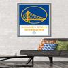 Trends International NBA Golden State Warriors - Logo 21 Wall Poster, 22.375" x 34", Barnwood Framed Version view 2