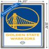 Trends International NBA Golden State Warriors - Logo 21 Wall Poster, 22.375" x 34", Barnwood Framed Version view 3