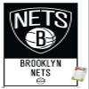 Trends International NBA Brooklyn Nets - Logo 21 Wall Poster, 22.375" x 34", Premium Poster & Mount Bundle view 1
