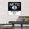 Trends International NBA Brooklyn Nets - Logo 21 Wall Poster, 22.375" x 34", Premium Poster & Mount Bundle view 2