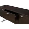 Pangea Home Alexa Modern Wood Veneer & High Polished Steel Buffet in Espresso view 4