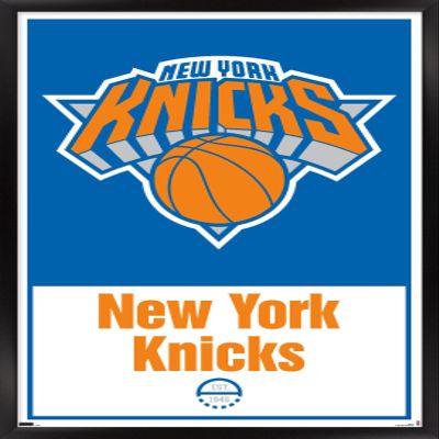 Trends International NBA New York Knicks - Logo 21 Wall Poster, 14.725" x 22.375", Black Framed Version
