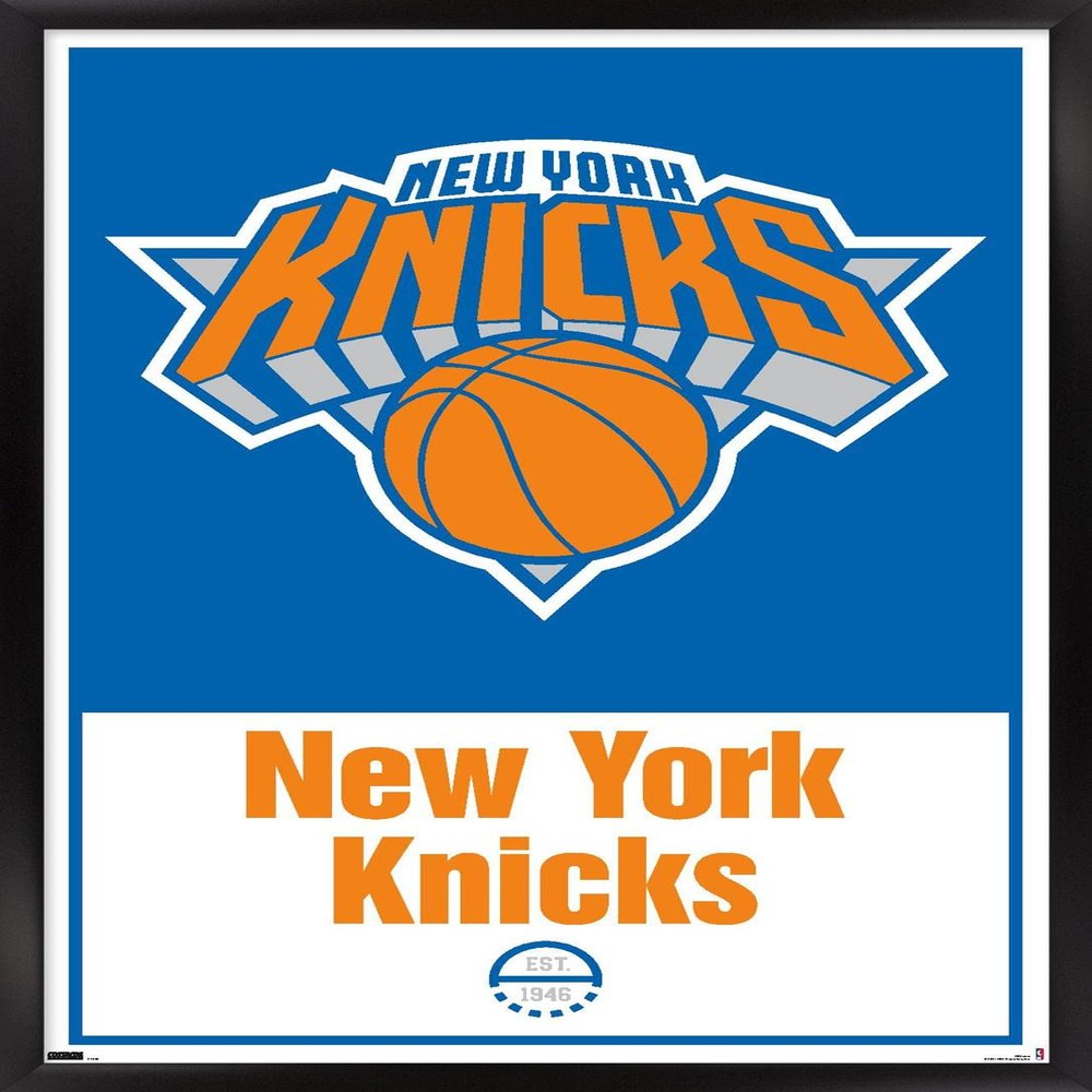 Trends International NBA New York Knicks - Logo 21 Wall Poster, 14.725" x 22.375", Black Framed Version