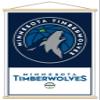 Trends International NBA Minnesota Timberwolves - Logo 21 Wall Poster, 22.375" x 34", Premium Print and Beechwood Hanger Bundle view 1