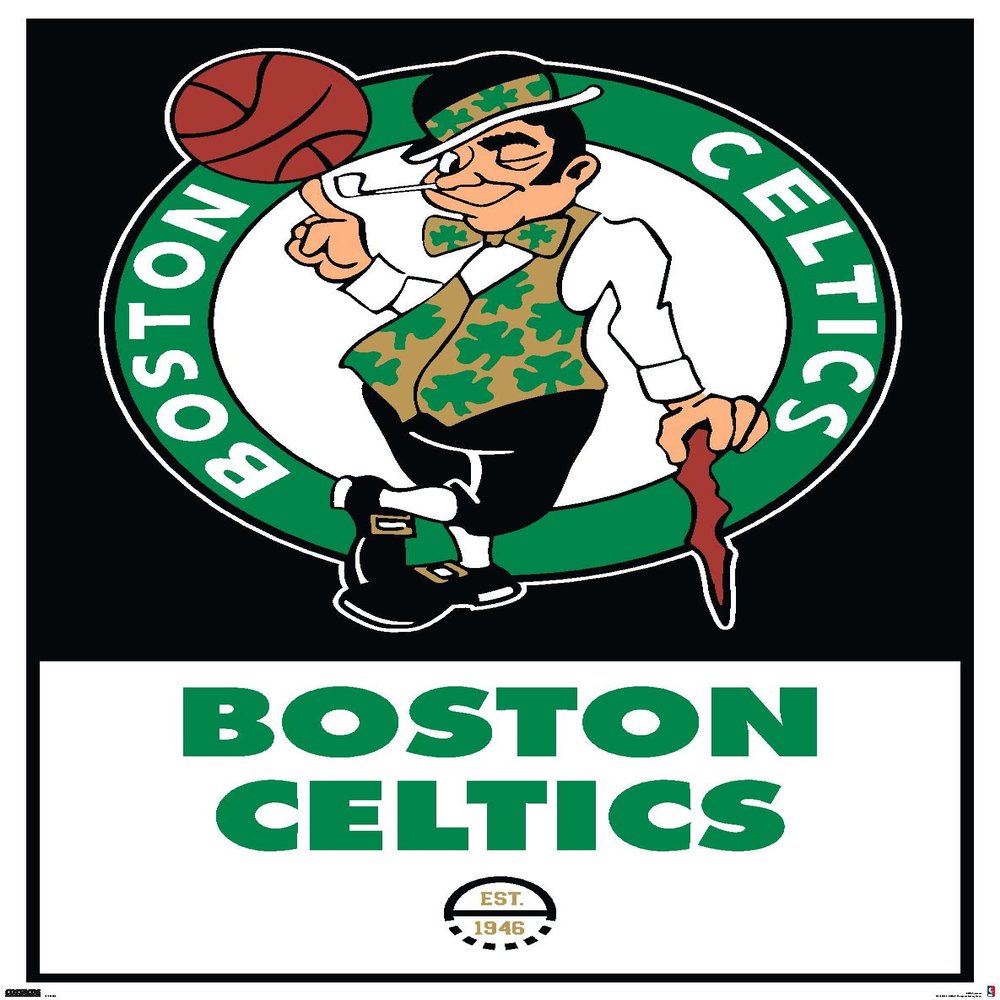 Trends International NBA Boston Celtics - Logo 21 Wall Poster, 22.375" x 34", Premium Unframed Version