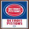 Trends International NBA Detroit Pistons - Logo 21 Wall Poster, 14.725" x 22.375", Mahogany Framed Version view 1