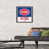 Trends International NBA Detroit Pistons - Logo 21 Wall Poster, 14.725" x 22.375", Mahogany Framed Version view 2
