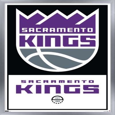 Trends International NBA Sacramento Kings - Logo 21 Wall Poster, 22.375" x 34", Silver Framed Version