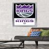 Trends International NBA Sacramento Kings - Logo 21 Wall Poster, 22.375" x 34", Silver Framed Version view 2