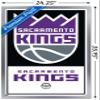 Trends International NBA Sacramento Kings - Logo 21 Wall Poster, 22.375" x 34", Silver Framed Version view 3