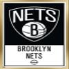 Trends International NBA Brooklyn Nets - Logo 21 Wall Poster, 14.725" x 22.375", Gold Framed Version view 1