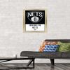 Trends International NBA Brooklyn Nets - Logo 21 Wall Poster, 14.725" x 22.375", Gold Framed Version view 2