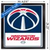 Trends International NBA Washington Wizards - Logo 21 Wall Poster, 14.725" x 22.375", Black Framed Version view 3