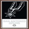 Trends International NBA San Antonio Spurs - Logo 21 Wall Poster, 14.725" x 22.375", Mahogany Framed Version view 1