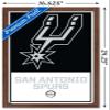 Trends International NBA San Antonio Spurs - Logo 21 Wall Poster, 14.725" x 22.375", Mahogany Framed Version view 3