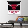 Trends International NBA Chicago Bulls - Logo 21 Wall Poster, 22.375" x 34", Print and Black Hanger Bundle view 2