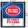 Trends International NBA Detroit Pistons - Logo 21 Wall Poster, 14.725" x 22.375", Black Framed Version view 3