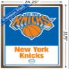 Trends International NBA New York Knicks - Logo 21 Wall Poster, 22.375" x 34", Bronze Framed Version view 3