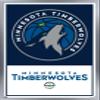 Trends International NBA Minnesota Timberwolves - Logo 21 Wall Poster, 14.725" x 22.375", Silver Framed Version view 1