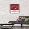 Trends International NBA Cleveland Cavaliers - Logo 21 Wall Poster, 14.725" x 22.375", Mahogany Framed Version view 2