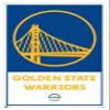 Trends International NBA Golden State Warriors - Logo 21 Wall Poster, 22.375" x 34", White Framed Version view 1
