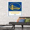 Trends International NBA Golden State Warriors - Logo 21 Wall Poster, 22.375" x 34", White Framed Version view 2
