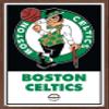 Trends International NBA Boston Celtics - Logo 21 Wall Poster, 14.725" x 22.375", Mahogany Framed Version view 1