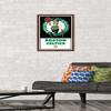 Trends International NBA Boston Celtics - Logo 21 Wall Poster, 14.725" x 22.375", Mahogany Framed Version view 2