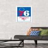 Trends International NBA Philadelphia 76ers - Logo 21 Wall Poster, 14.725" x 22.375", White Framed Version view 2