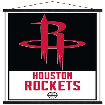 Trends International NBA Houston Rockets - Logo 21 Wall Poster, 22.375" x 34", Premium Print and Black Hanger Bundle