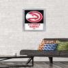 Trends International NBA Atlanta Hawks - Logo 21 Wall Poster, 14.725" x 22.375", Silver Framed Version view 2