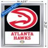 Trends International NBA Atlanta Hawks - Logo 21 Wall Poster, 14.725" x 22.375", Silver Framed Version view 3
