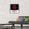 Trends International NBA Houston Rockets - Logo 21 Wall Poster, 14.725" x 22.375", Silver Framed Version view 2