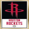 Trends International NBA Houston Rockets - Logo 21 Wall Poster, 22.375" x 34", Gold Framed Version view 1