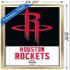 Trends International NBA Houston Rockets - Logo 21 Wall Poster, 22.375" x 34", Gold Framed Version view 3