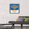 Trends International NBA New York Knicks - Logo 21 Wall Poster, 14.725" x 22.375", Mahogany Framed Version view 2