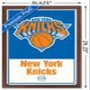 Trends International NBA New York Knicks - Logo 21 Wall Poster, 14.725" x 22.375", Mahogany Framed Version view 3