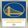 Trends International NBA Golden State Warriors - Logo 21 Wall Poster, 22.375" x 34", Gold Framed Version view 1