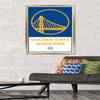 Trends International NBA Golden State Warriors - Logo 21 Wall Poster, 22.375" x 34", Gold Framed Version view 2