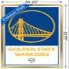 Trends International NBA Golden State Warriors - Logo 21 Wall Poster, 22.375" x 34", Gold Framed Version view 3