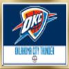 Trends International NBA Oklahoma City Thunder - Logo 21 Wall Poster, 14.725" x 22.375", Gold Framed Version view 1