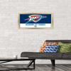 Trends International NBA Oklahoma City Thunder - Logo 21 Wall Poster, 14.725" x 22.375", Gold Framed Version view 2