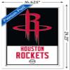 Trends International NBA Houston Rockets - Logo 21 Wall Poster, 14.725" x 22.375", White Framed Version view 3