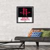 Trends International NBA Houston Rockets - Logo 21 Wall Poster, 14.725" x 22.375", Black Framed Version view 2