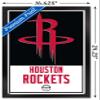 Trends International NBA Houston Rockets - Logo 21 Wall Poster, 14.725" x 22.375", Black Framed Version view 3